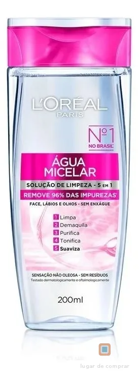 Água Micelar Solução De Limpeza 5 Em 1 L'oréal Paris Todos Os Tipos De Pele